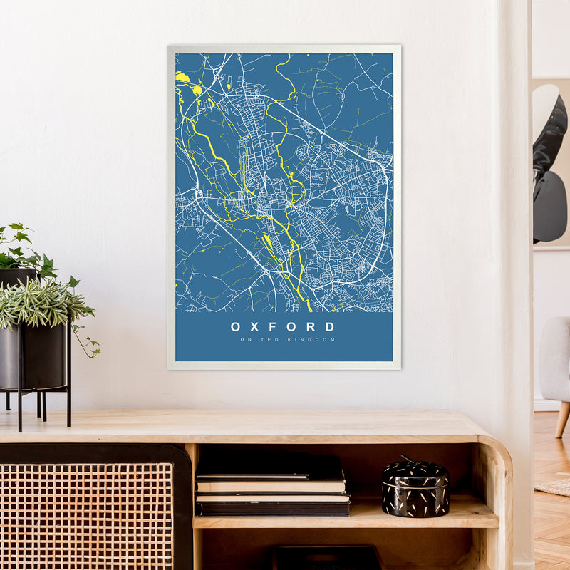Oxford II Art Print by UrbanMaps A1 Oak Frame