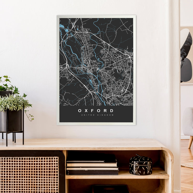 Oxford IV Art Print by UrbanMaps A1 Oak Frame