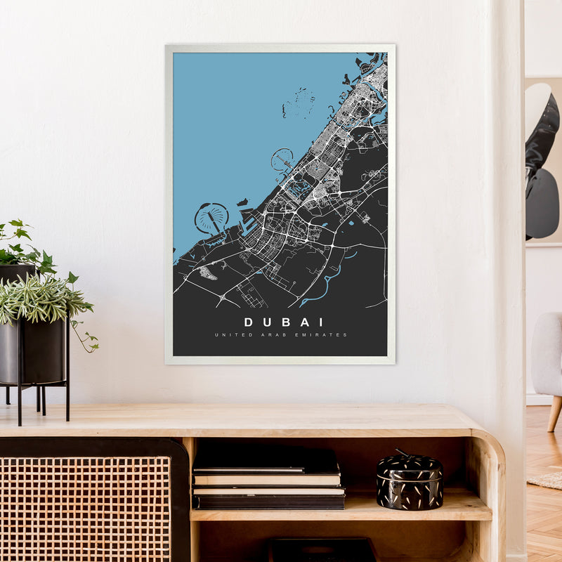 Dubai Art Print by UrbanMaps A1 Oak Frame