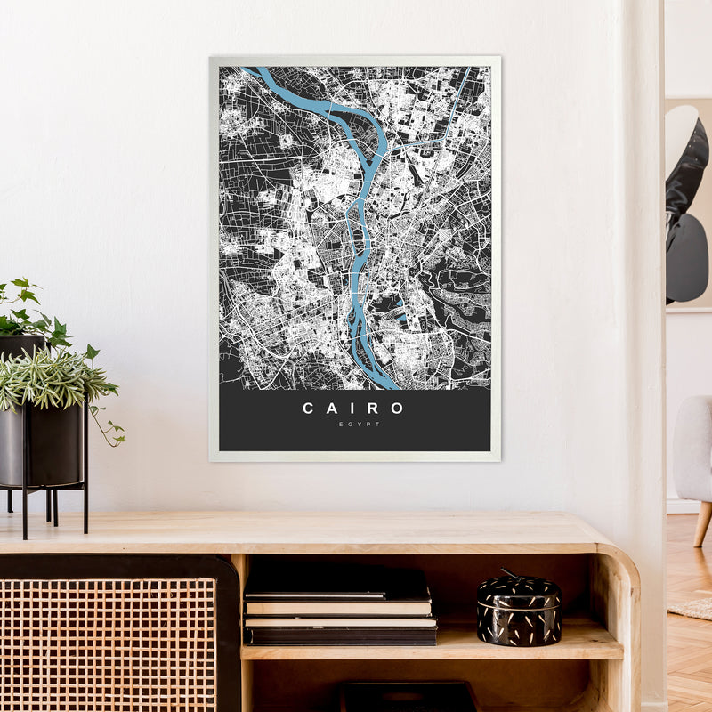 Cairo Art Print by UrbanMaps A1 Oak Frame
