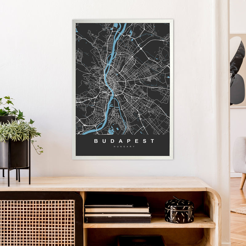 Budapest Art Print by UrbanMaps A1 Oak Frame