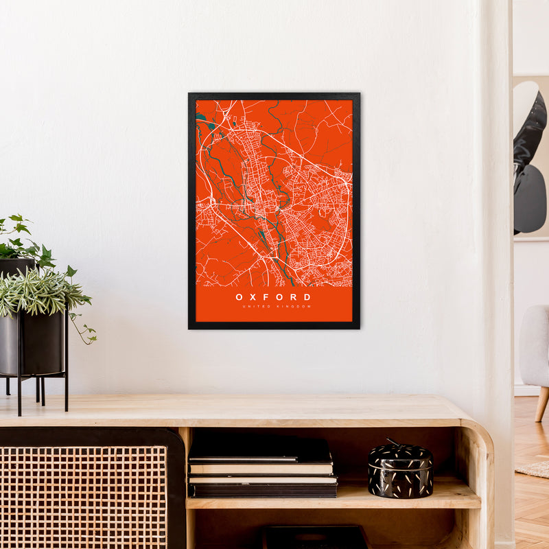 Oxford I Art Print by UrbanMaps A2 White Frame