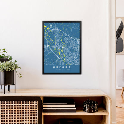 Oxford II Art Print by UrbanMaps A2 White Frame