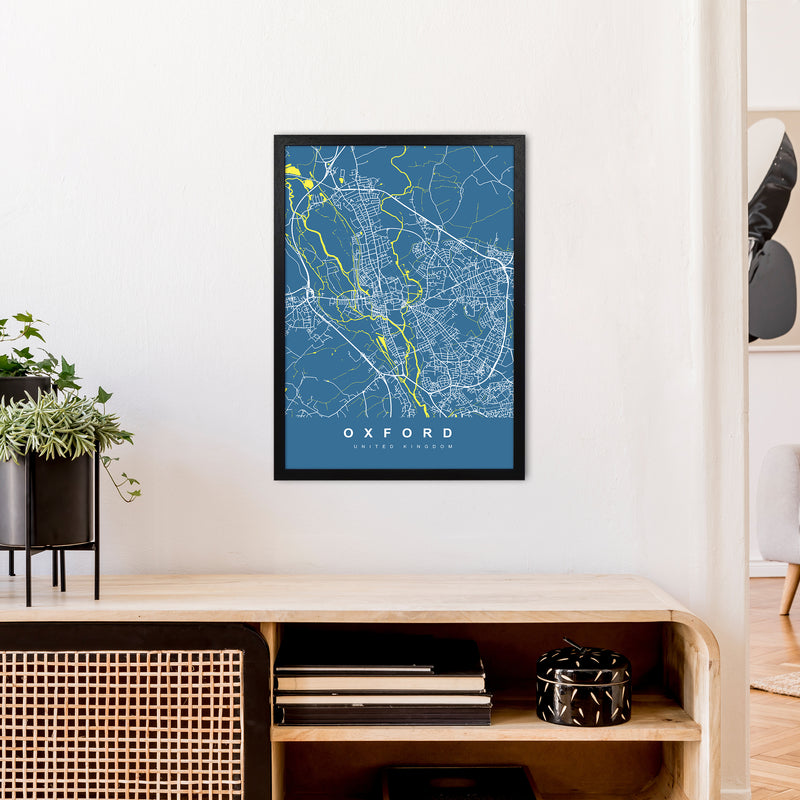 Oxford II Art Print by UrbanMaps A2 White Frame