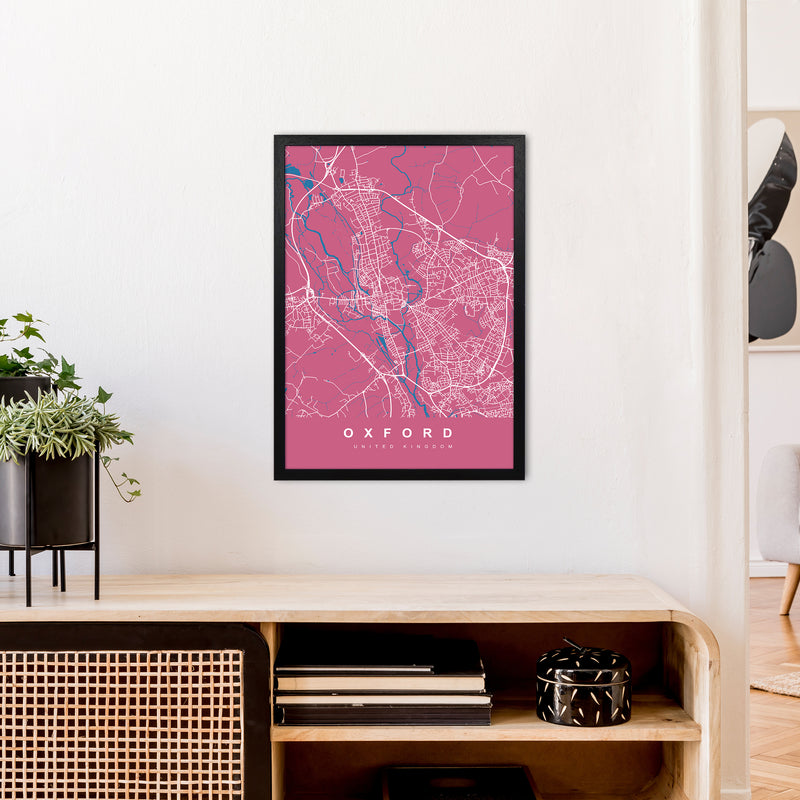 Oxford III Art Print by UrbanMaps A2 White Frame