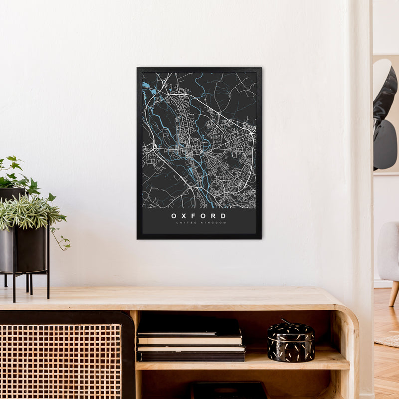 Oxford IV Art Print by UrbanMaps A2 White Frame