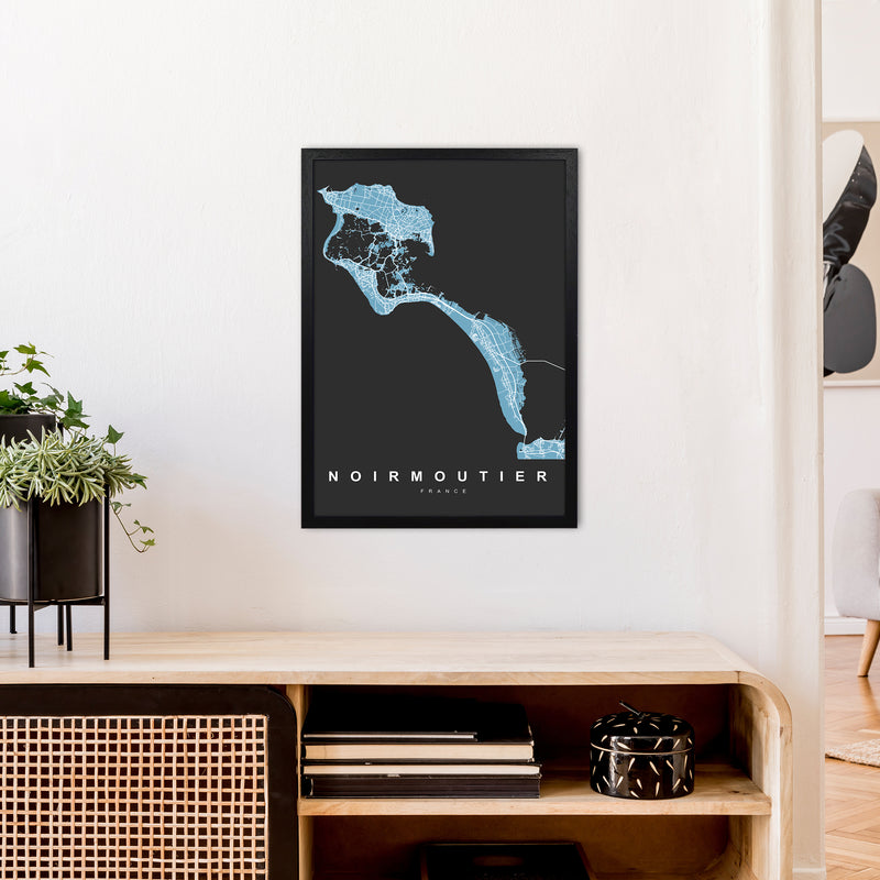 Noirmoutier Art Print by UrbanMaps A2 White Frame