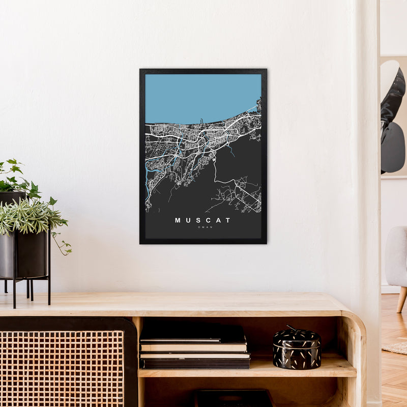 Muscat Art Print by UrbanMaps A2 White Frame