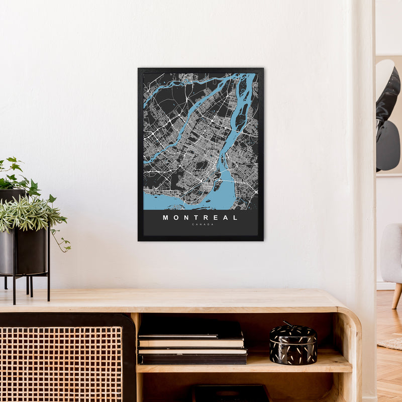 Montreal Art Print by UrbanMaps A2 White Frame