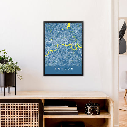 London II Art Print by UrbanMaps A2 White Frame