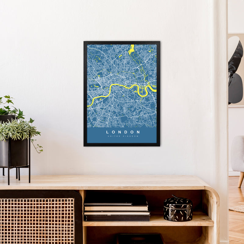 London II Art Print by UrbanMaps A2 White Frame