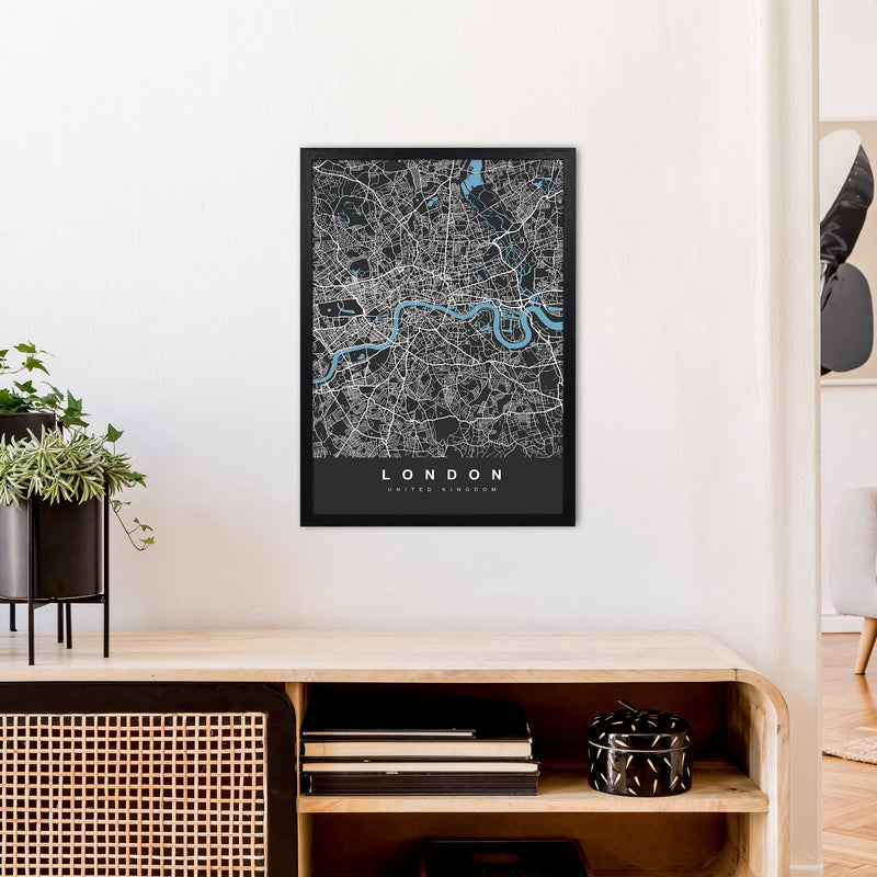 London III Art Print by UrbanMaps A2 White Frame