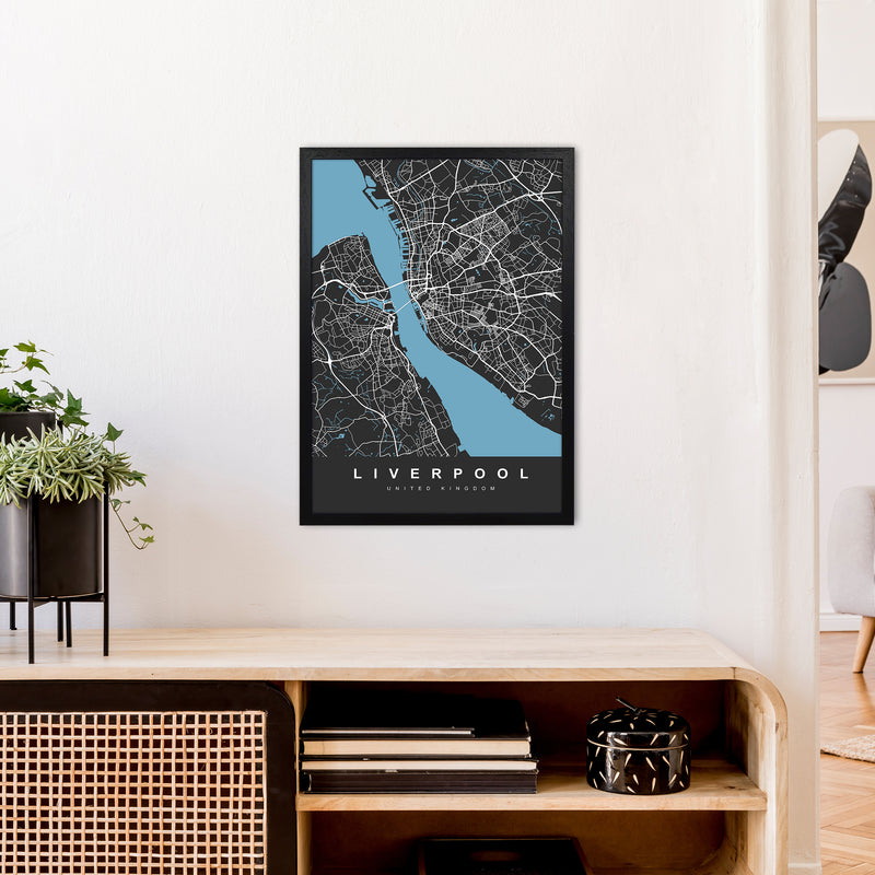 Liverpool II Art Print by UrbanMaps A2 White Frame