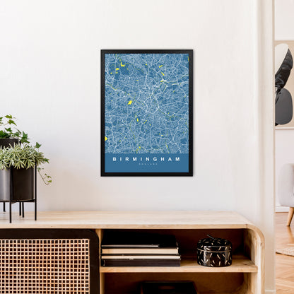 Birmingham II Art Print by UrbanMaps A2 White Frame