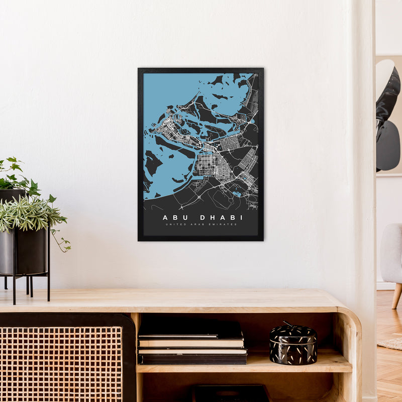 Abu Dhabi Art Print by UrbanMaps A2 White Frame