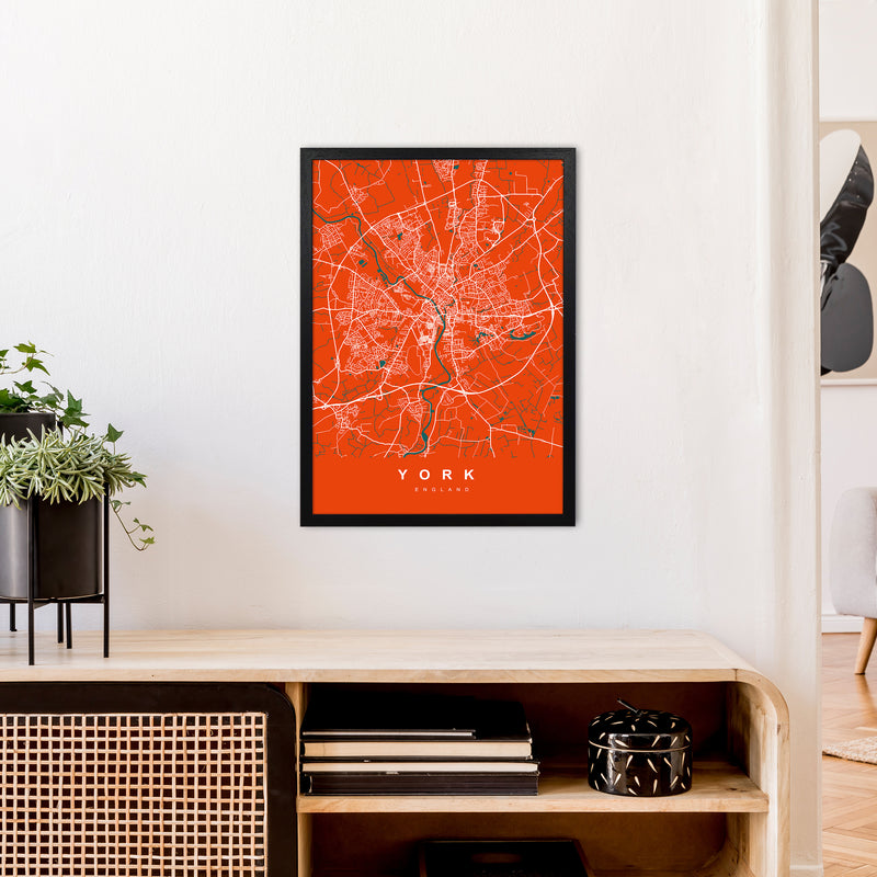 York I Art Print by UrbanMaps A2 White Frame
