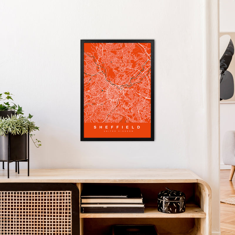 Sheffield I Art Print by UrbanMaps A2 White Frame