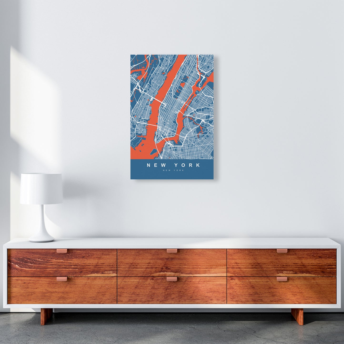 New York I Art Print by UrbanMaps A2 Canvas