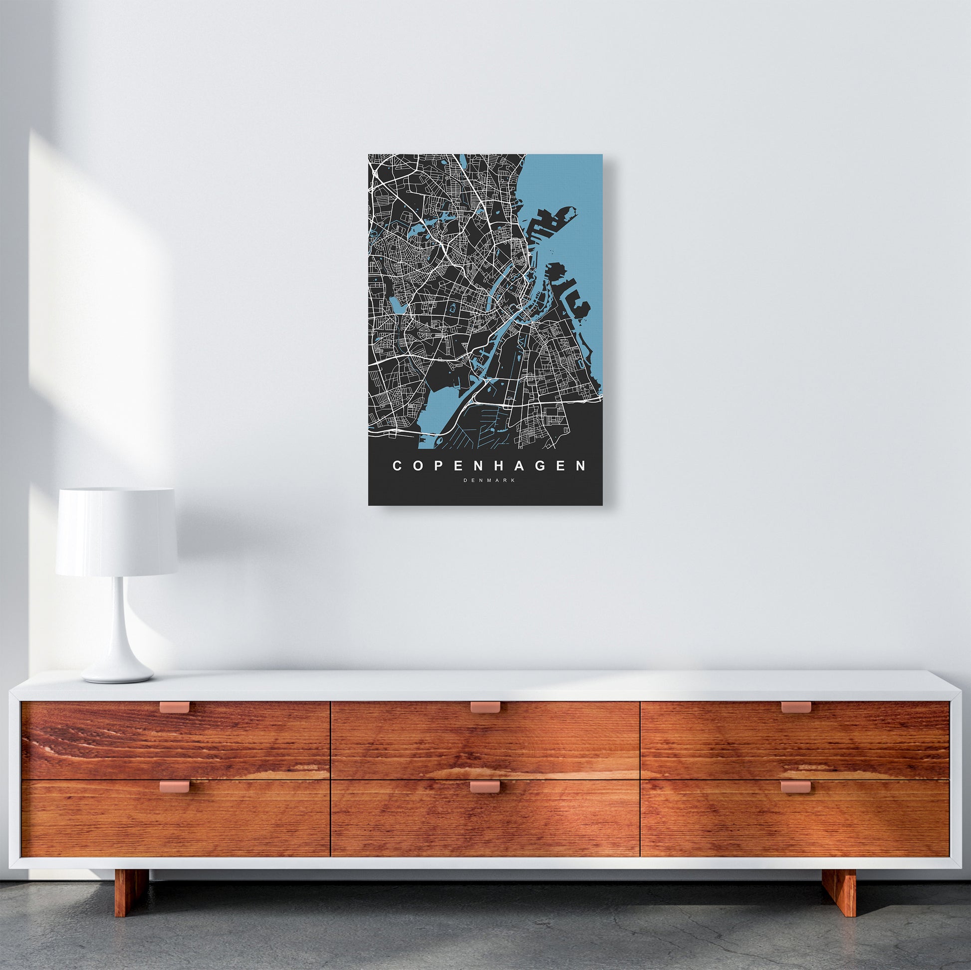 Copenhagen II Art Print by UrbanMaps A2 Canvas