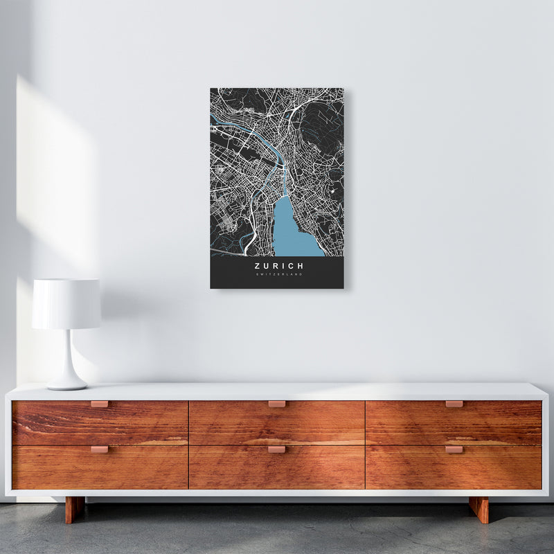 Zurich Art Print by UrbanMaps A2 Canvas