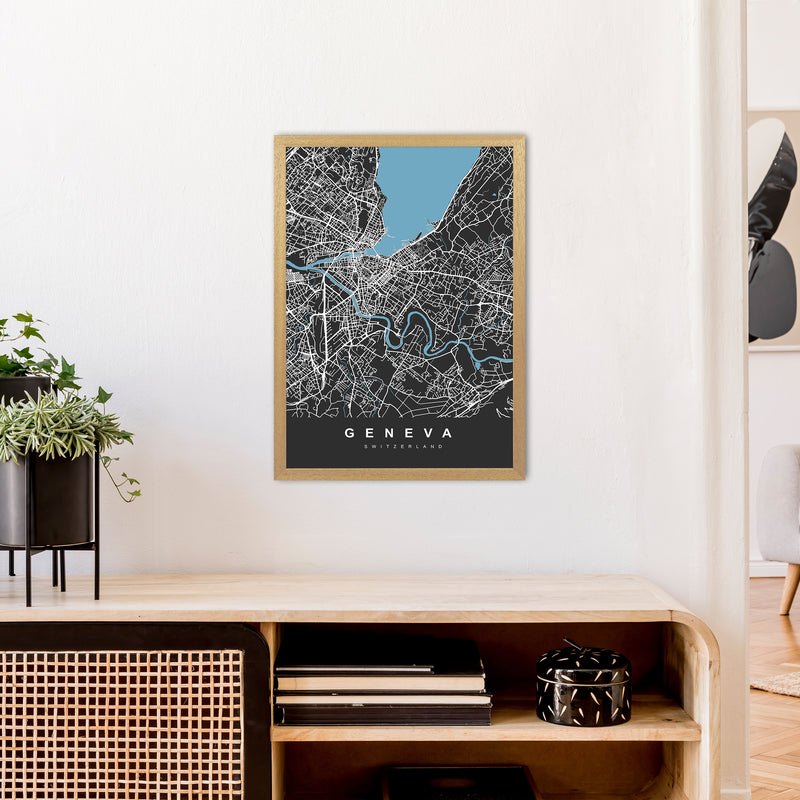 Geneva Art Print by UrbanMaps A2 Print Only