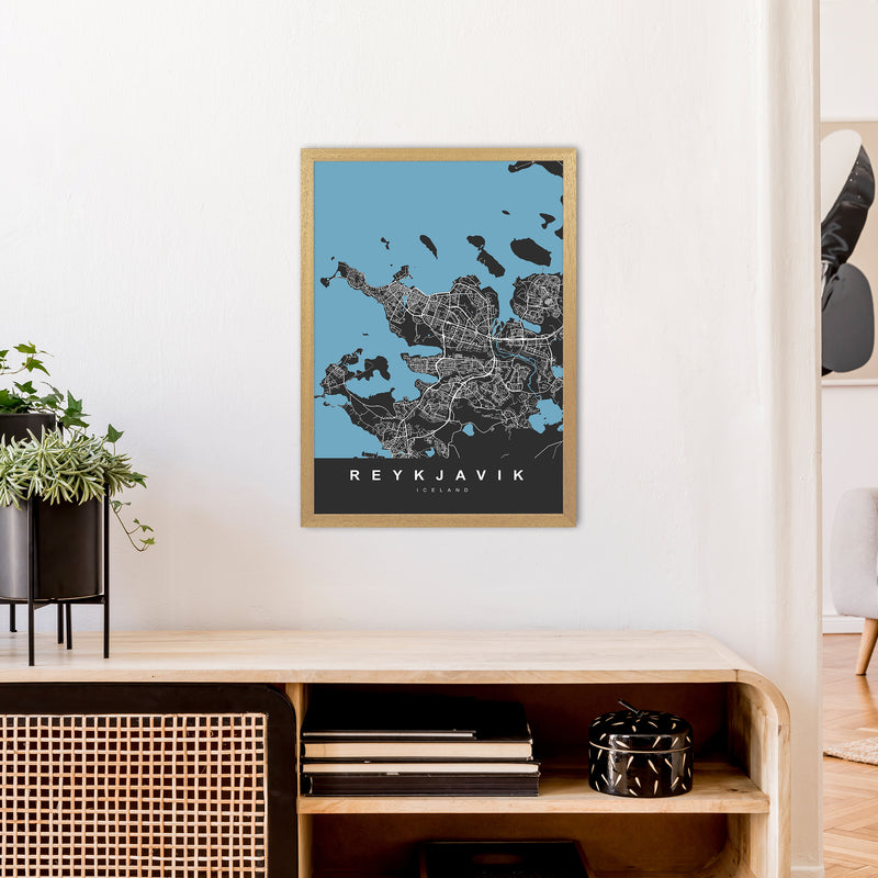 Reykjavik Art Print by UrbanMaps A2 Print Only