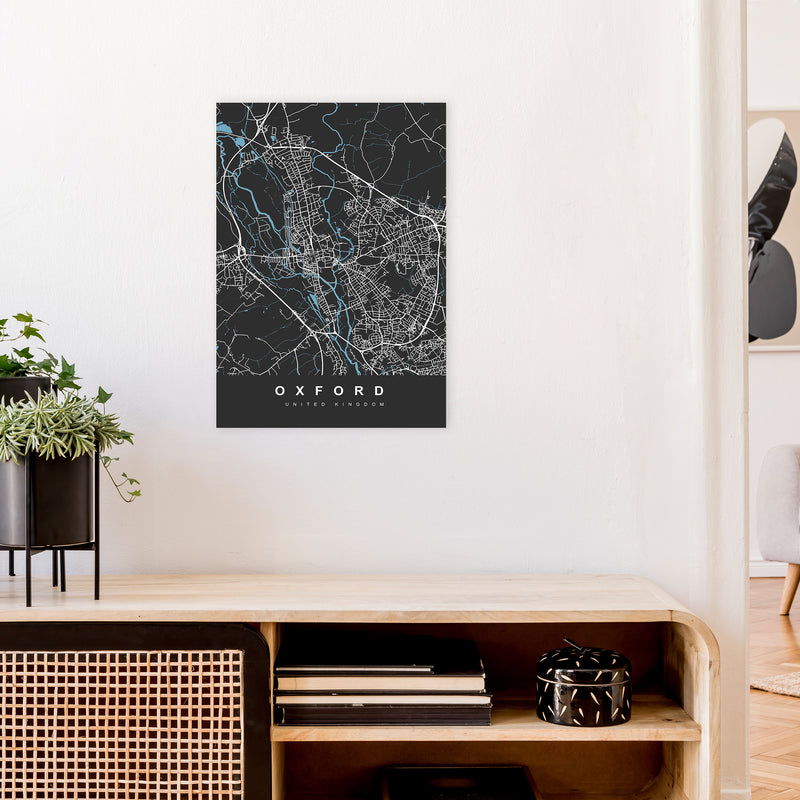 Oxford IV Art Print by UrbanMaps A2 Black Frame