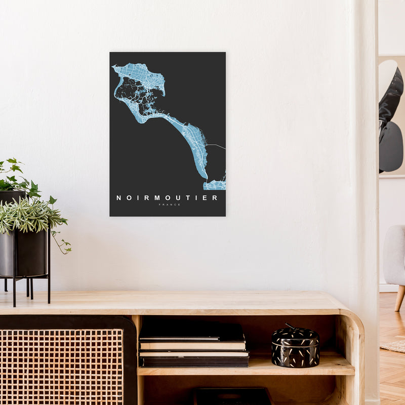 Noirmoutier Art Print by UrbanMaps A2 Black Frame