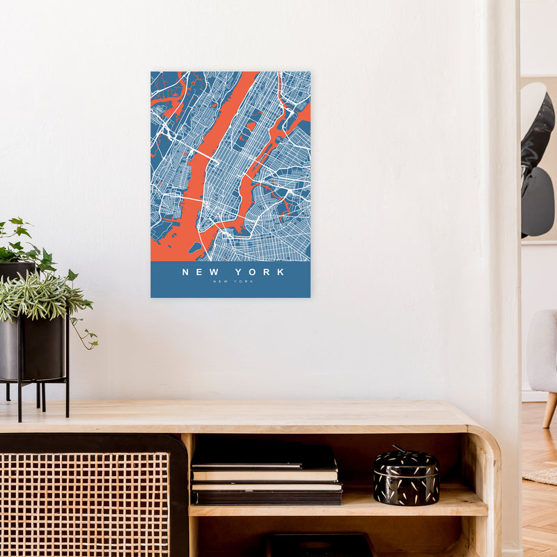 New York I Art Print by UrbanMaps A2 Black Frame