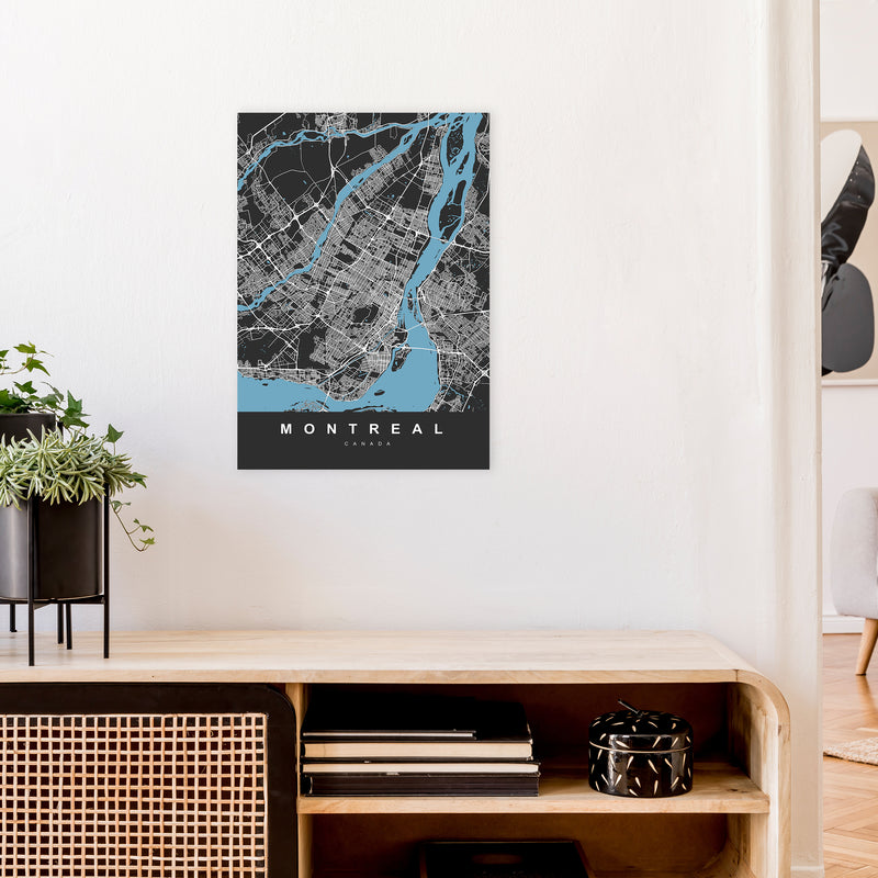 Montreal Art Print by UrbanMaps A2 Black Frame