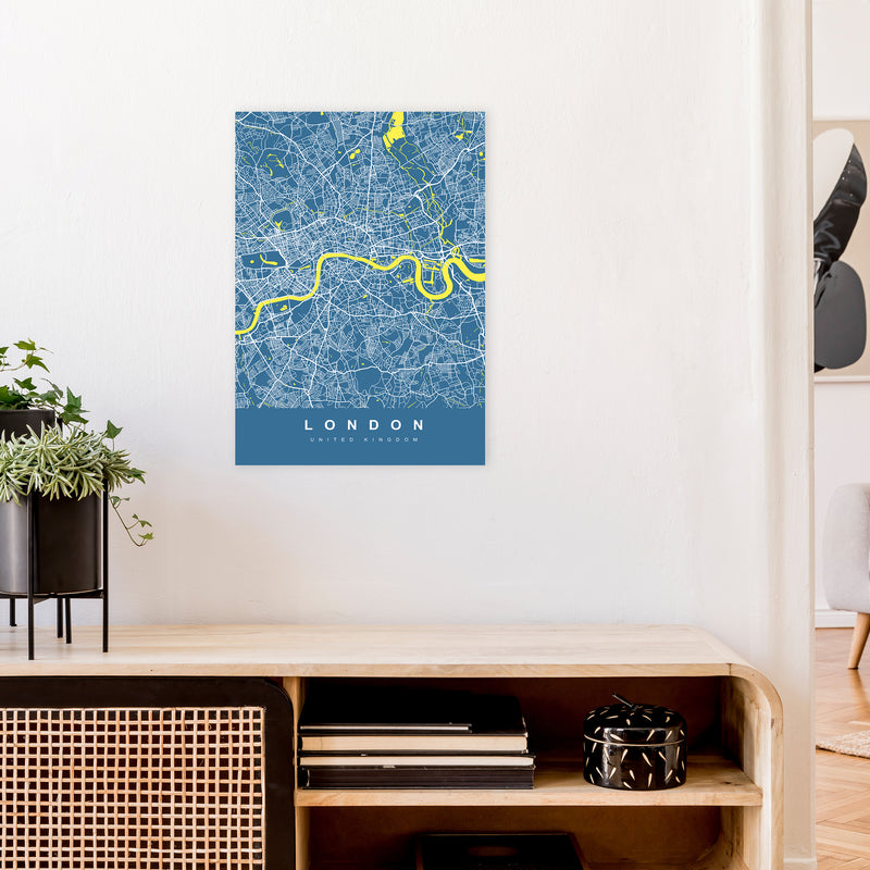 London II Art Print by UrbanMaps A2 Black Frame