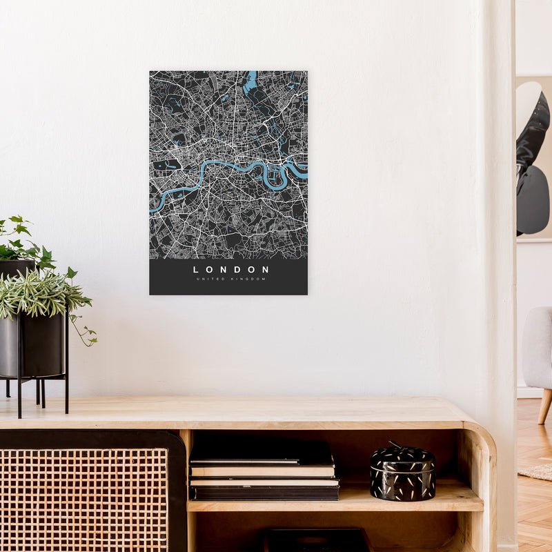 London III Art Print by UrbanMaps A2 Black Frame