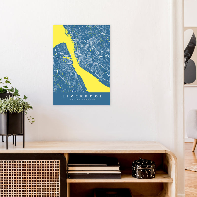 Liverpool I Art Print by UrbanMaps A2 Black Frame