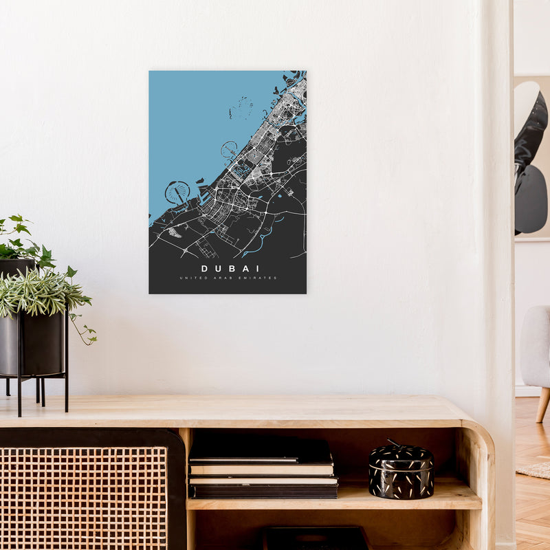 Dubai Art Print by UrbanMaps A2 Black Frame