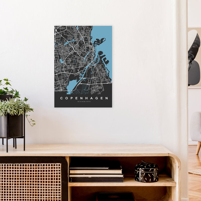 Copenhagen II Art Print by UrbanMaps A2 Black Frame