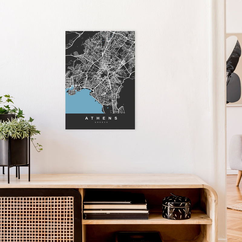 Athens Art Print by UrbanMaps A2 Black Frame