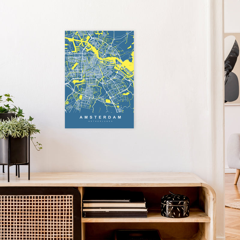 Amsterdam I Art Print by UrbanMaps A2 Black Frame