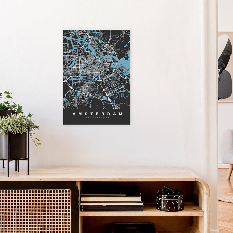 Amsterdam II Art Print by UrbanMaps A2 Black Frame