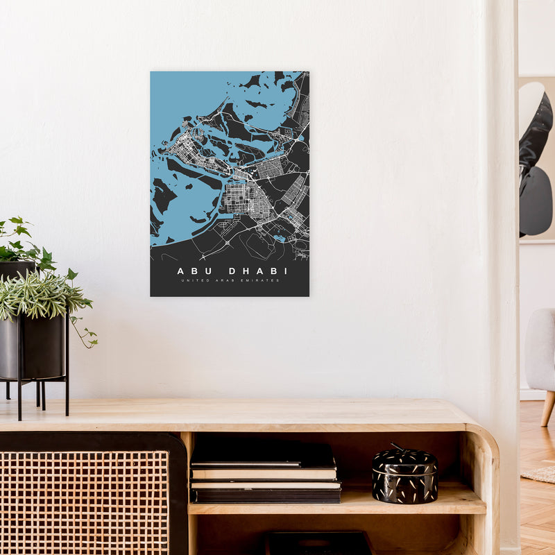 Abu Dhabi Art Print by UrbanMaps A2 Black Frame