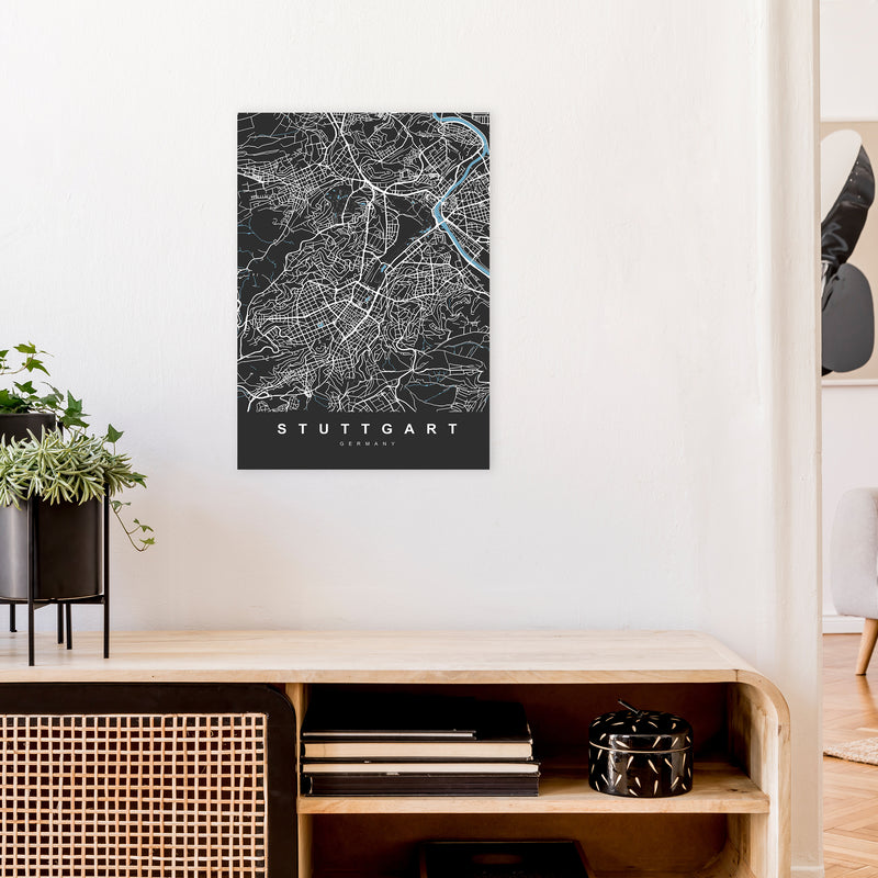 Stuttgart Art Print by UrbanMaps A2 Black Frame