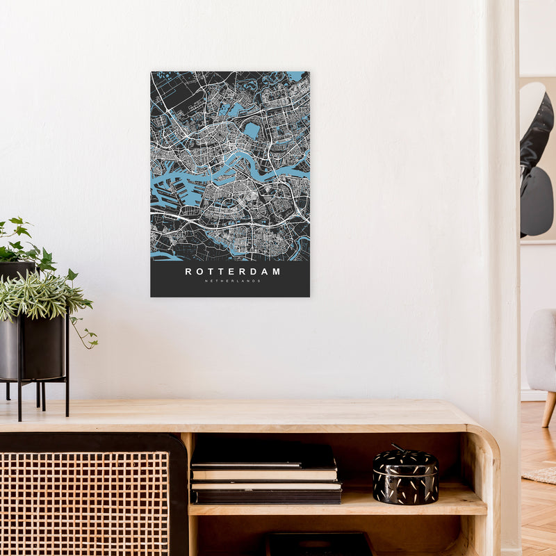 Rotterdam Art Print by UrbanMaps A2 Black Frame