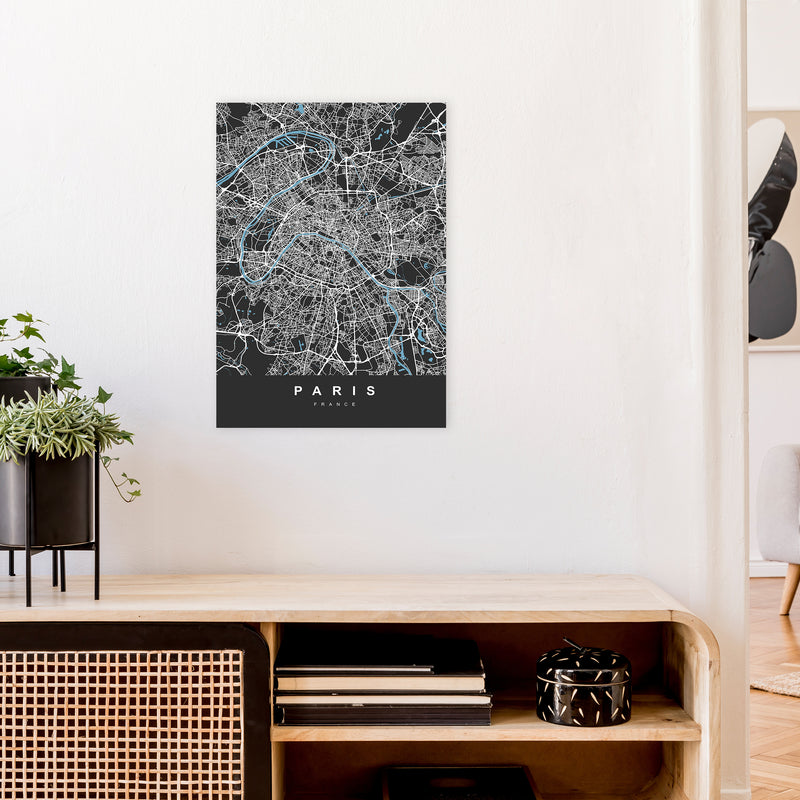 Paris Art Print by UrbanMaps A2 Black Frame