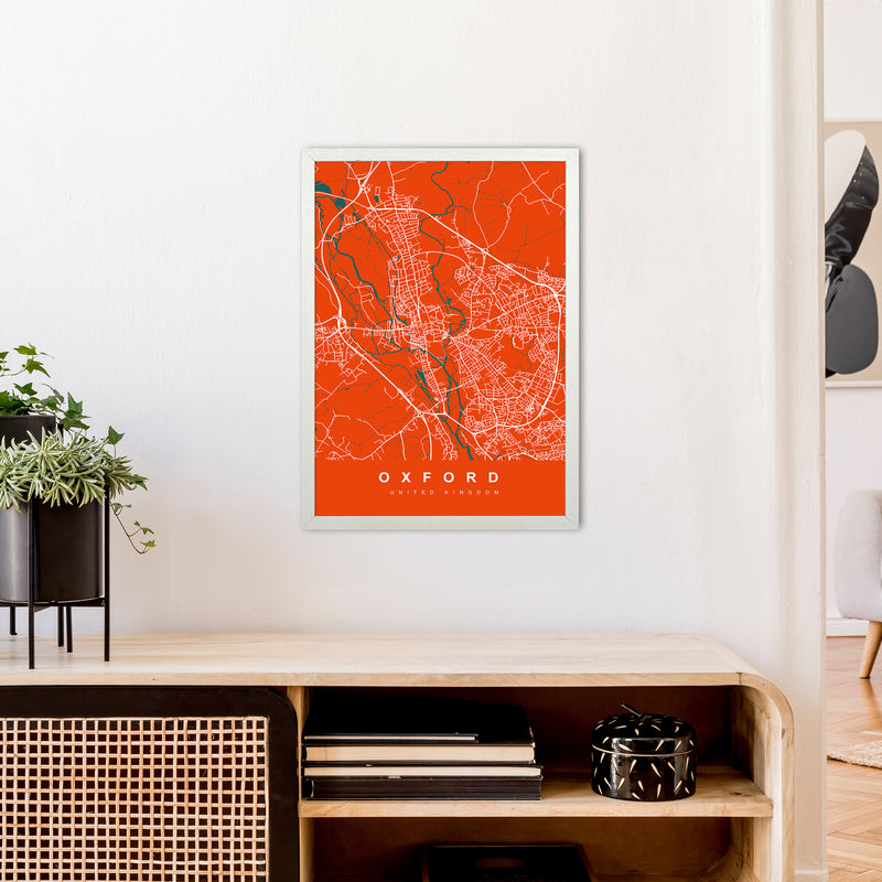 Oxford I Art Print by UrbanMaps A2 Oak Frame