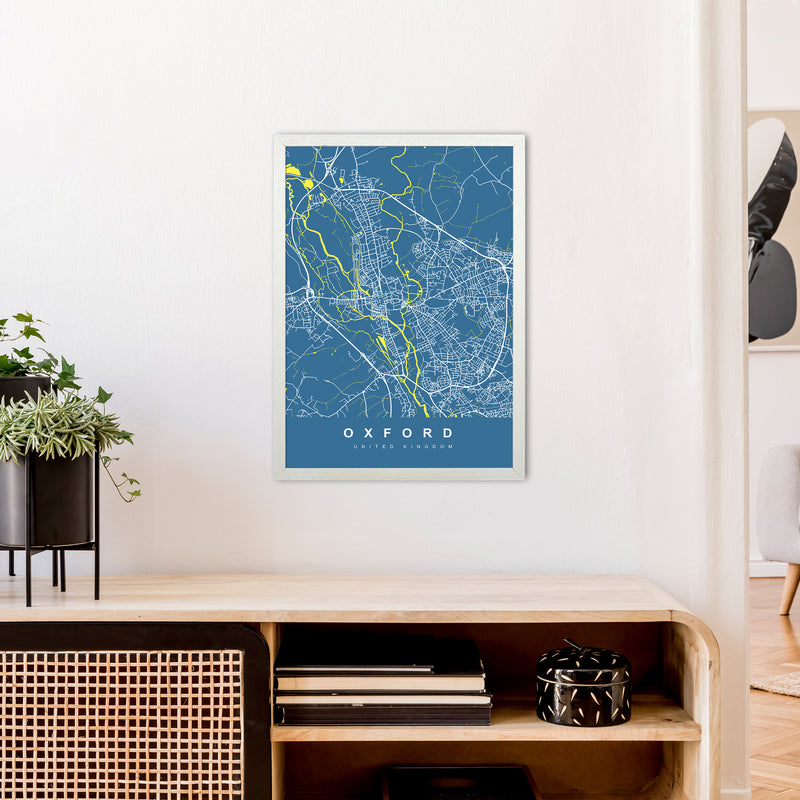 Oxford II Art Print by UrbanMaps A2 Oak Frame