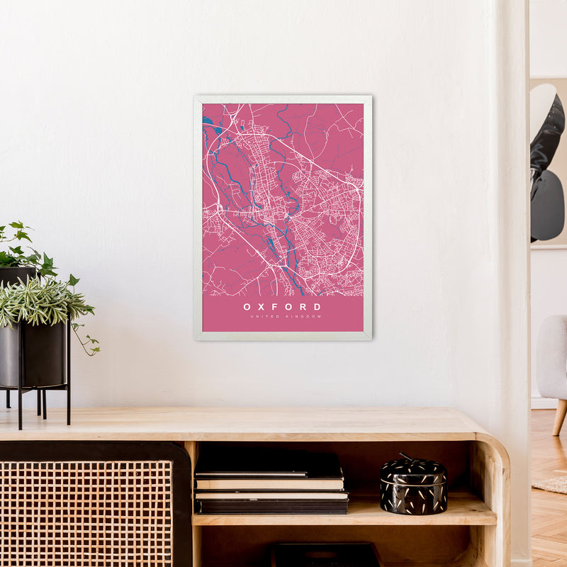 Oxford III Art Print by UrbanMaps A2 Oak Frame
