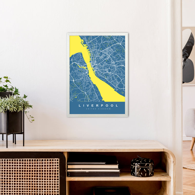 Liverpool I Art Print by UrbanMaps A2 Oak Frame