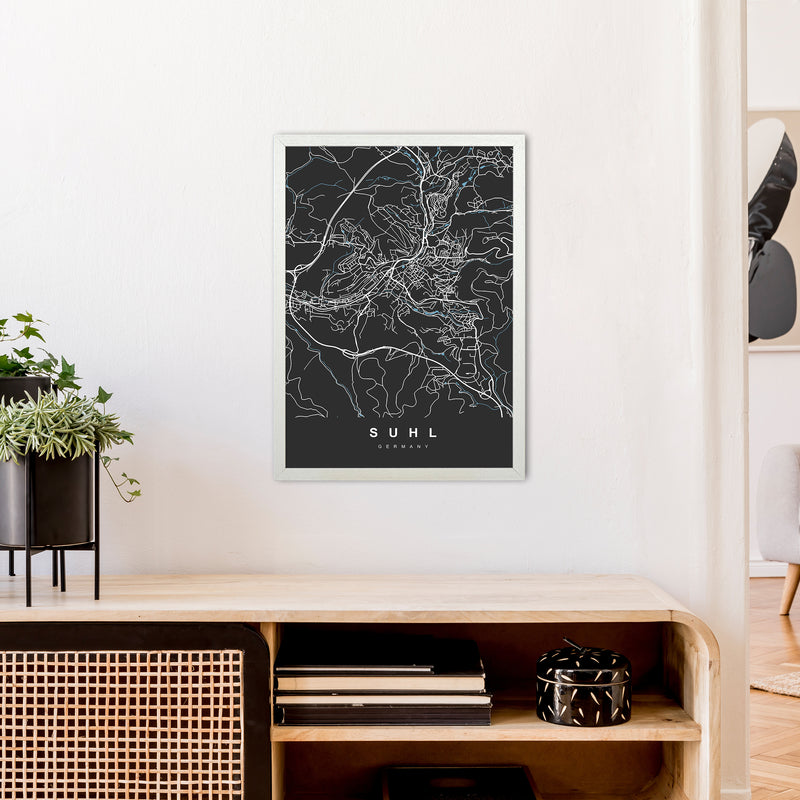 Suhl Art Print by UrbanMaps A2 Oak Frame
