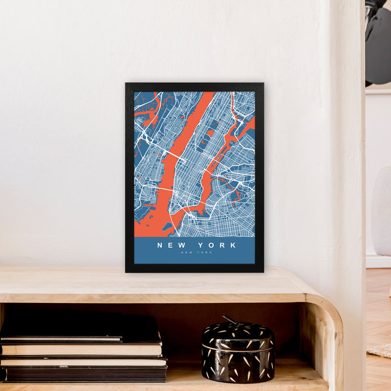 New York I Art Print by UrbanMaps A3 White Frame