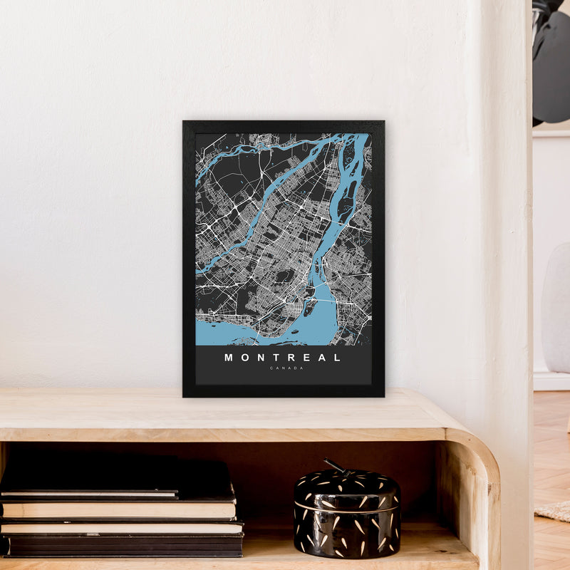 Montreal Art Print by UrbanMaps A3 White Frame