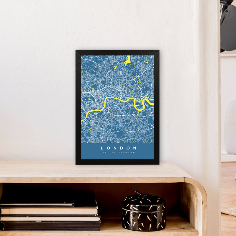 London II Art Print by UrbanMaps A3 White Frame